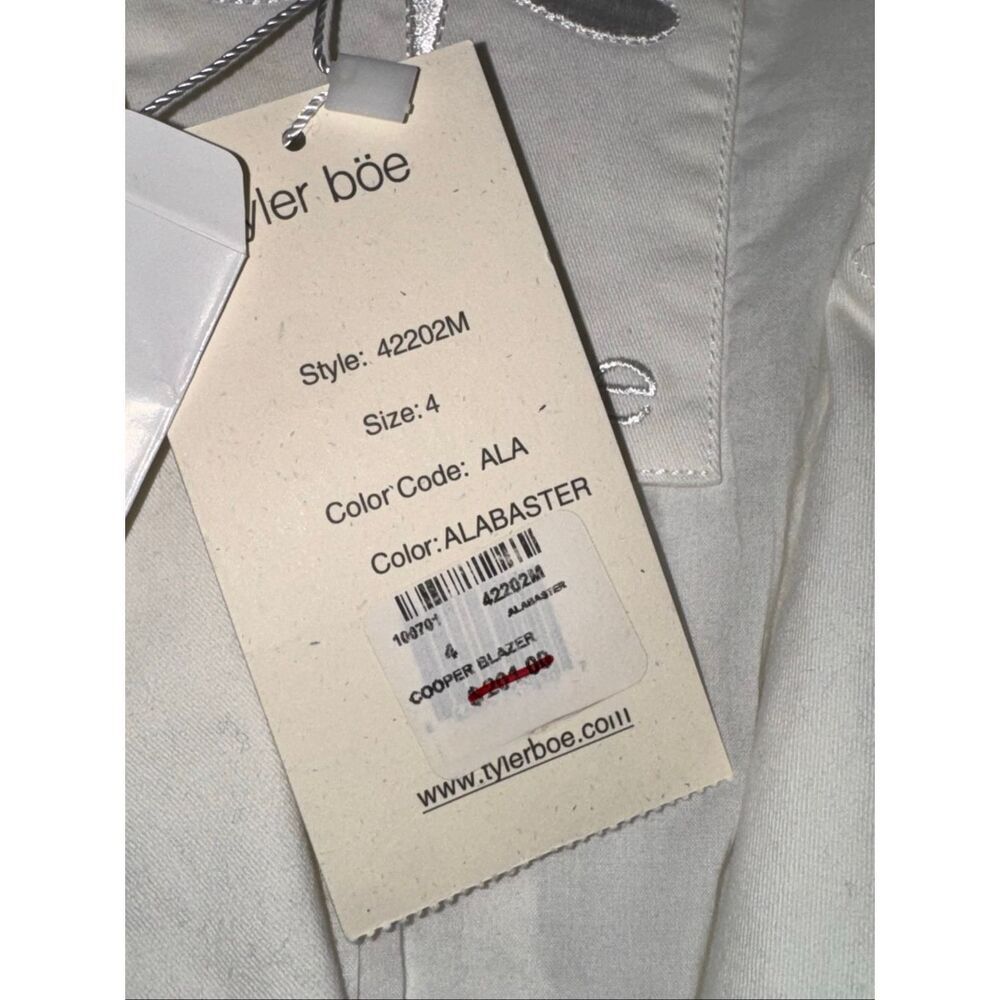 🔥 NWT women’s TYLER BOE alabaster white Taylor Stretch Jacket Blazer size 4 - Picture 10 of 12